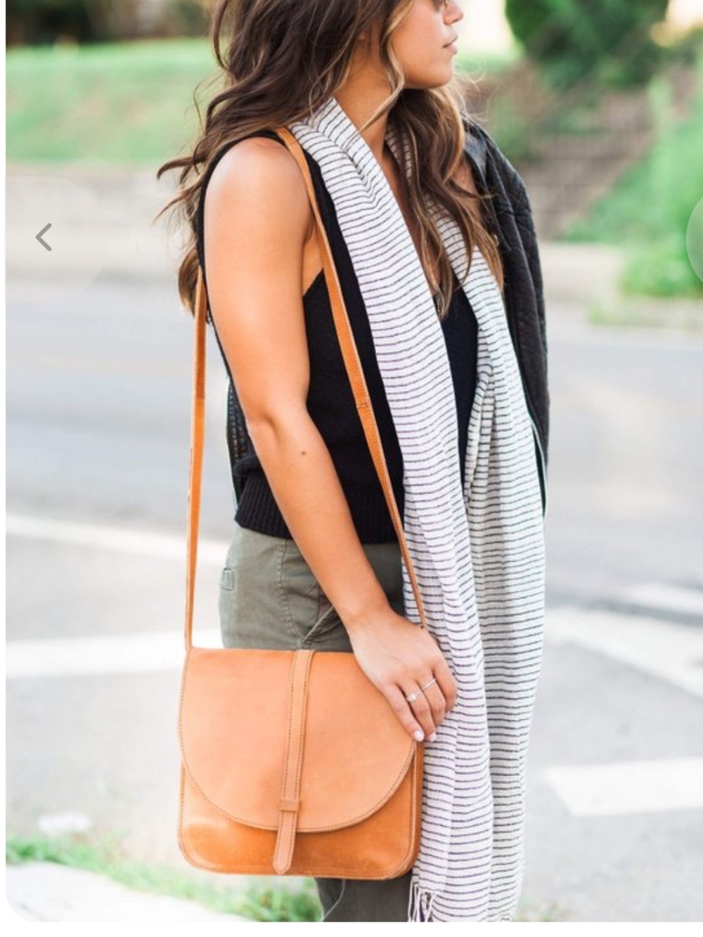 FashionABLE (ABLE) Leather Saddle Bag Tote/crossbody Vintage
